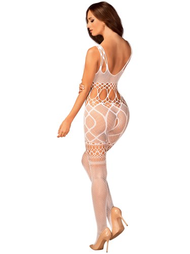 Síťovaný catsuit s otvorem v rozkroku Obsessive