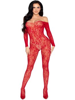 Síťovaný catsuit s květinovým vzorem Leg Avenue – Dámské catsuity a overaly