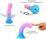 Svítící silikonové dildo s přísavkou Candy Loop