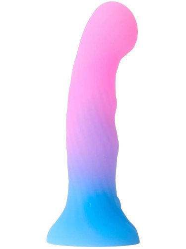 Svítící silikonové dildo s přísavkou Candy Loop