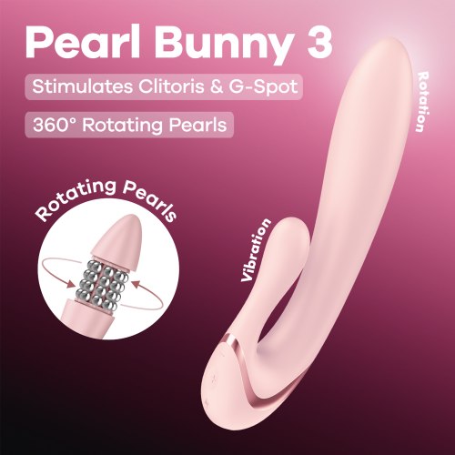 Perličkový vibrátor s králíčkem Satisfyer Pearl Bunny 3