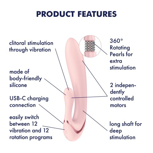 Perličkový vibrátor s králíčkem Satisfyer Pearl Bunny 3
