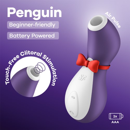 Bezdotykový stimulátor klitorisu Satisfyer Penguin, na baterie