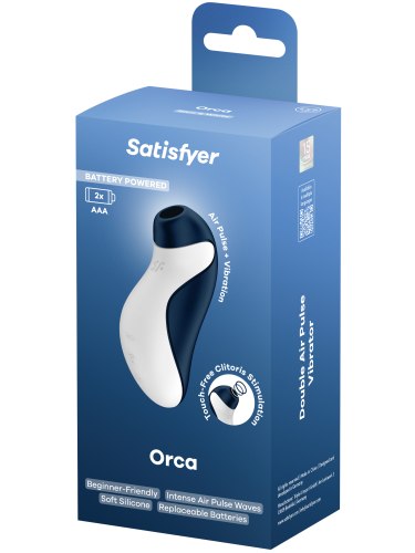 Bezdotykový a vibrační stimulátor klitorisu Satisfyer Orca, na baterie