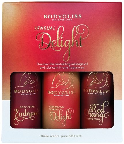 Sada masážních/lubrikačních gelů BodyGliss, 3× 50 ml