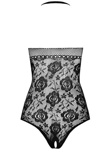 Síťované dámské body s krajkou BS094