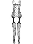 Síťovaný catsuit s odhalenými ňadry BS075