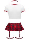Kostým Školačka – crop top, minisukně, tanga a obojek