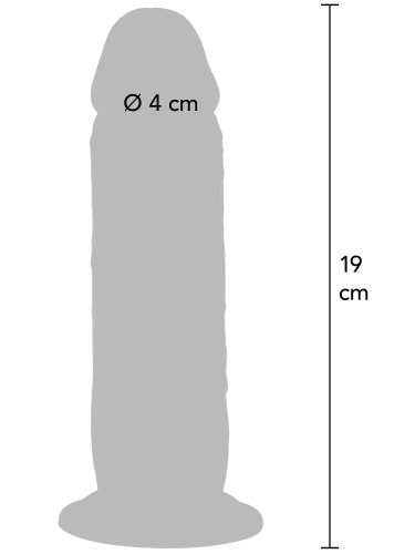 Realistický vibrátor s přísavkou Foreskin Dong 19 cm