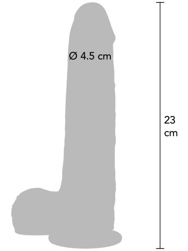 Realistický vibrátor s přísavkou Foreskin Dildo 23 cm