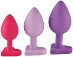 Sada análních kolíků Heart Plug Set, 3 ks