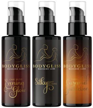 Sada masážních gelů/lubrikantů Velvet Indulgence, 3× 50 ml – Lubrikační gely na silikonové bázi