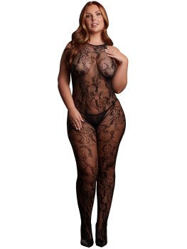 Síťovaný catsuit s krajkou Matilda, queen size – Dámské catsuity a overaly