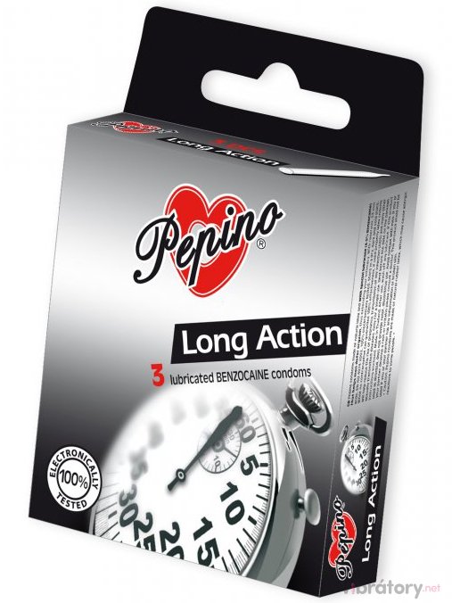 Levně Kondomy Pepino Long Action, 3 ks