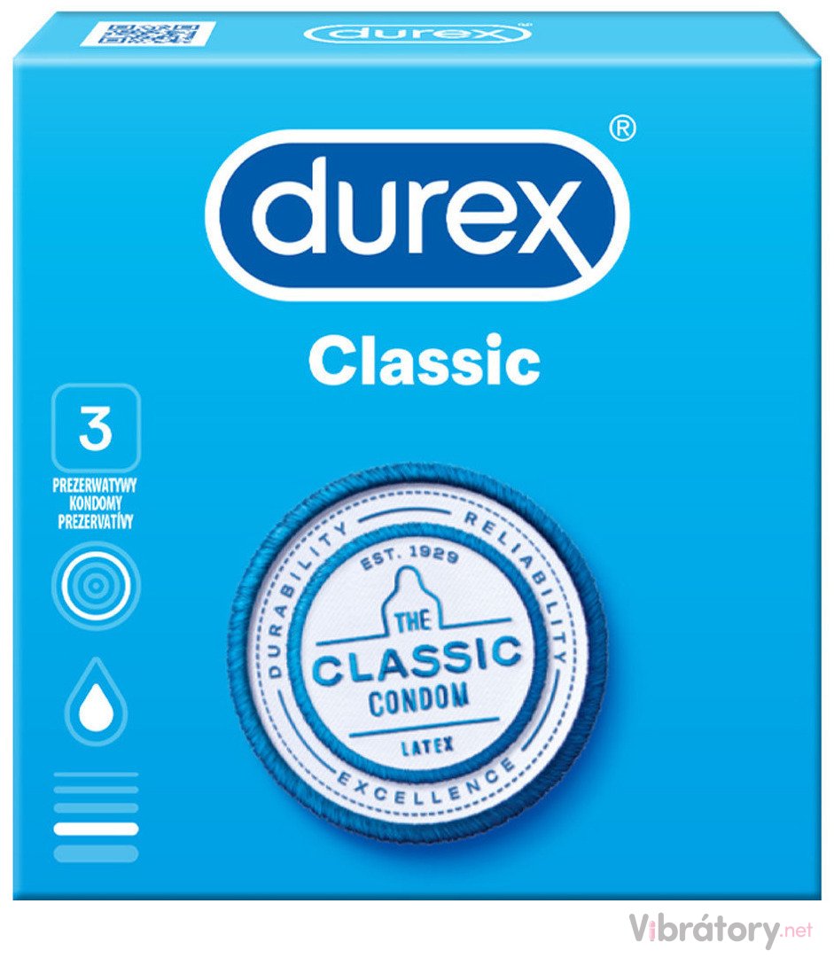 Levně Kondomy Durex Classic, 3 ks
