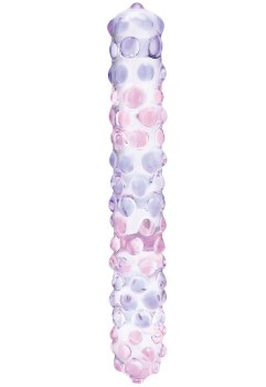 Skleněné dildo Purple Rose Nubby – Netradiční a stylová dilda
