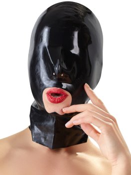 Latexová maska s otvorem pro ústa – Latexové oblečení pro ženy