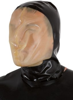 Latexová vakuová maska s malým dýchacím otvorem – Erotické pomůcky z latexu