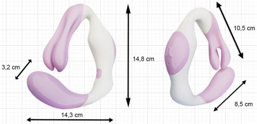 Vibrátor/stimulátor na bod G a klitoris O Venus