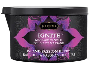 Masážní olejová svíčka Ignite Island Passion Berry – Svíčky pro uvolňující i erotickou masáž