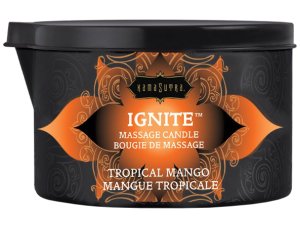 Masážní olejová svíčka Ignite Tropical Mango – Svíčky pro uvolňující i erotickou masáž