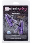 Vibrační svorky na bradavky Nipplettes Purple