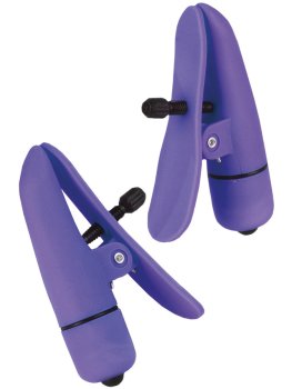 Vibrační svorky na bradavky Nipplettes Purple – Skřipce a svorky na bradavky, klitoris a stydké pysky