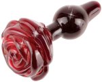 Skleněný anální kolík s růžičkou ICICLES No. 76