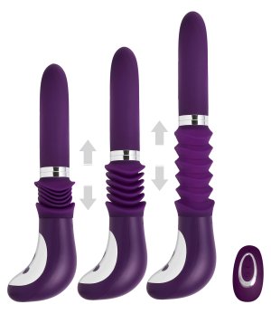 Luxusní přirážecí vibrátor MiaMaxx Hand-Held Thruster Purple - s dálkovým ovládáním – Přirážecí vibrátory