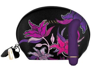 Minivibrátor na bod G Floral Deep Purple (se stylovou taštičkou) – Vibrátory na bod G