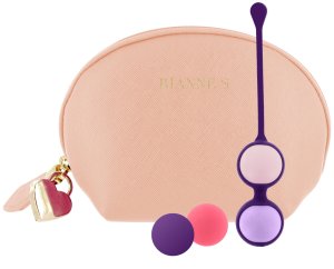 Vaginální činka s vyměnitelnými kuličkami Pussy Playballs (s taštičkou) – Vaginální činky