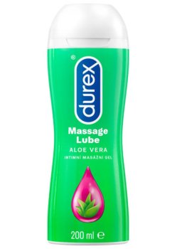 Masážní a lubrikační gel Durex 2 v 1 - Aloe Vera – Erotické masážní oleje a emulze