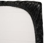 Lakované napínací prostěradlo s gumou (220 x 220 cm), černé