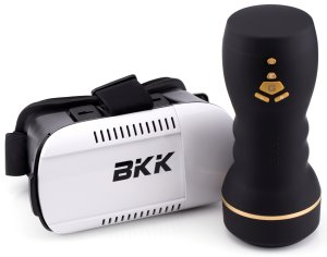 Interaktivní masturbátor s brýlemi pro virtuální realitu BKK – Masturbátory bez vibrací (honítka)