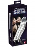 Zvětšovací návlek na penis s popruhem Crystal Skin