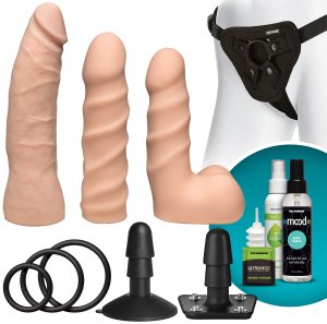 Sada připínacích penisů, harnesu a příslušenství Vac-U-Lock STARTER – Erotické sady