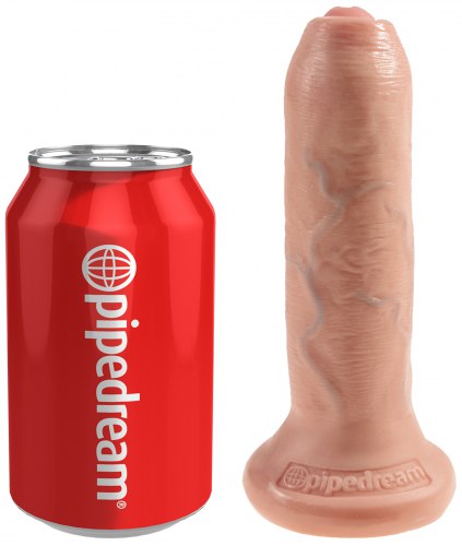 Realistické dildo se stahovací předkožkou King Cock 6" Uncut