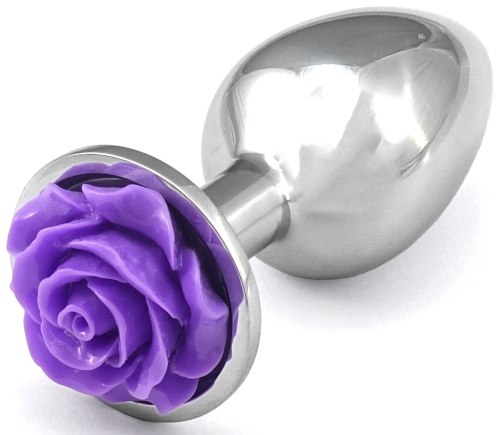 Anální kolík s růžičkou, fialový