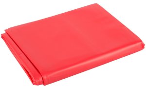 Lakované vinylové prostěradlo Fetish Collection, červené – Lakované ložní prádlo (lesklé)