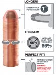 Návlek na penis MEGA, prodlouží o 2,5 cm