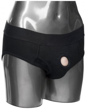 Slipy/kalhotky s O-kroužkem Packer Gear – Postroje pro připínací penisy