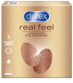 Kondomy bez latexu Durex Real Feel, 3 ks – Kondomy bez latexu