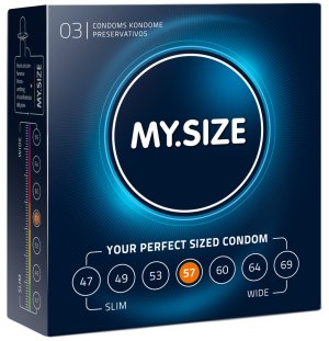 Kondomy MY.SIZE 57 mm, 3 ks – Klasické kondomy