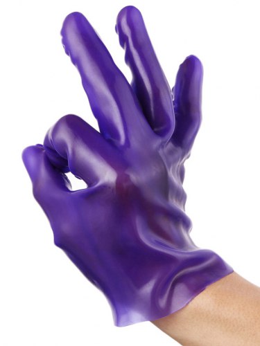 Masturbační rukavice se stimulačními výstupky