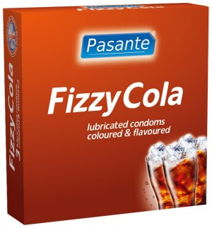 Kondomy Pasante Fizzy Cola – Kondomy s příchutí na orální sex