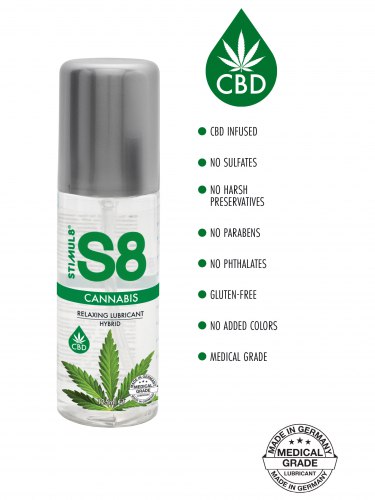 Hybridní lubrikační gel S8 Cannabis - s výtažkem z konopí