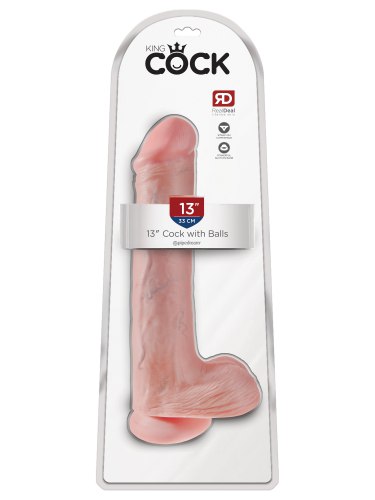 Realistické dildo s varlaty King Cock 13"