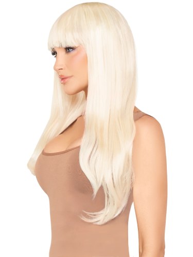 Paruka s ofinou Bangin - blond, dlouhá