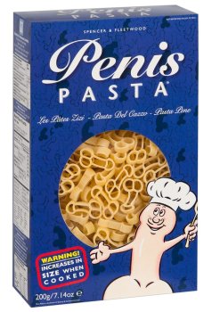 Těstoviny ve tvaru penisu Penis Pasta – Vzrušující, zábavné a sexy doplňky do domácnosti