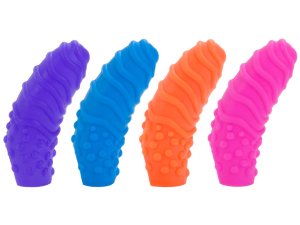 Stimulační návleky na prsty Silicone Finger Swirls, 4 ks – Návleky na prsty, vibrátory, dilda a jiné hračky